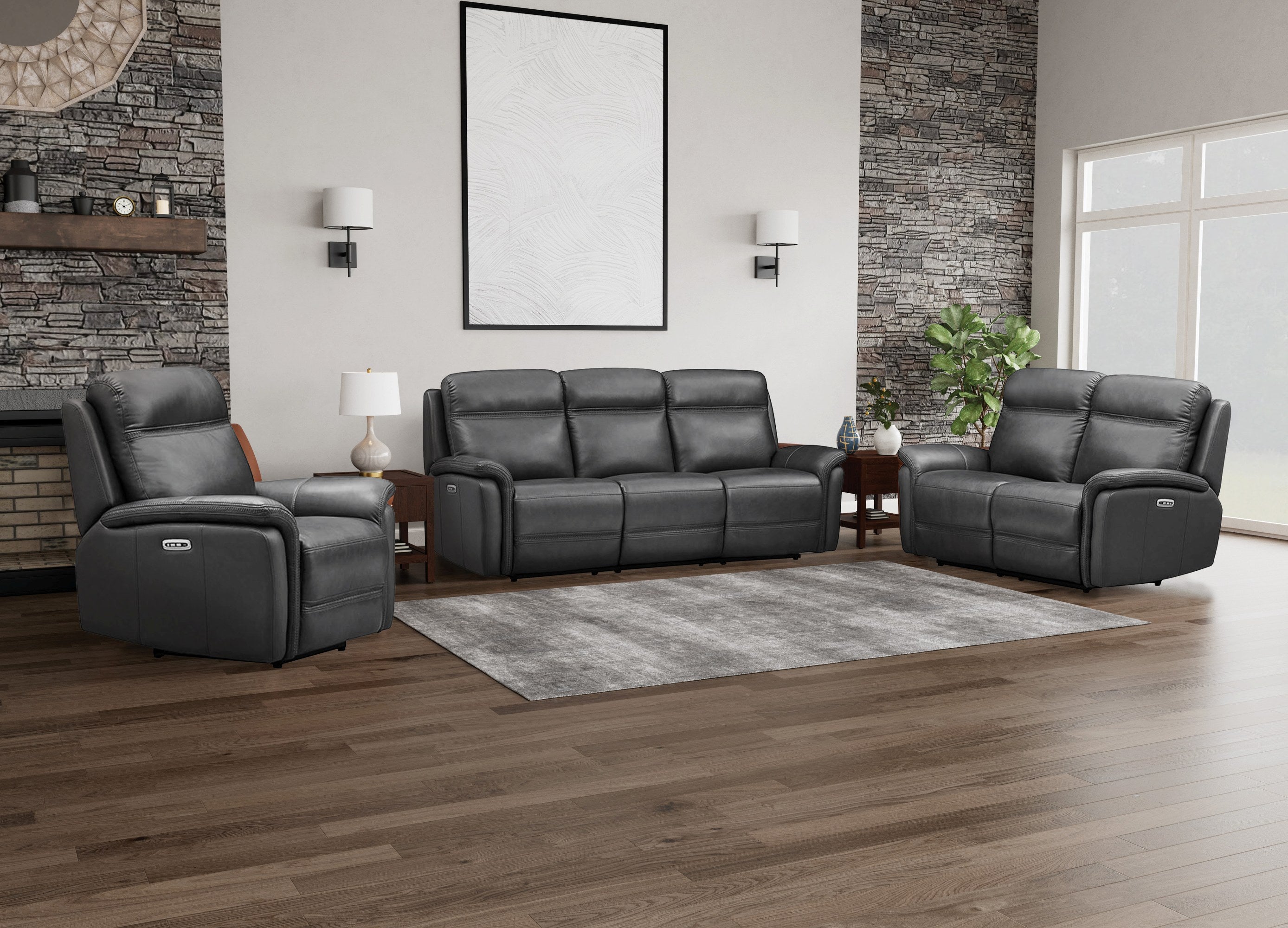 Cascade Power Headrest Zero Gravity Reclining Loveseat