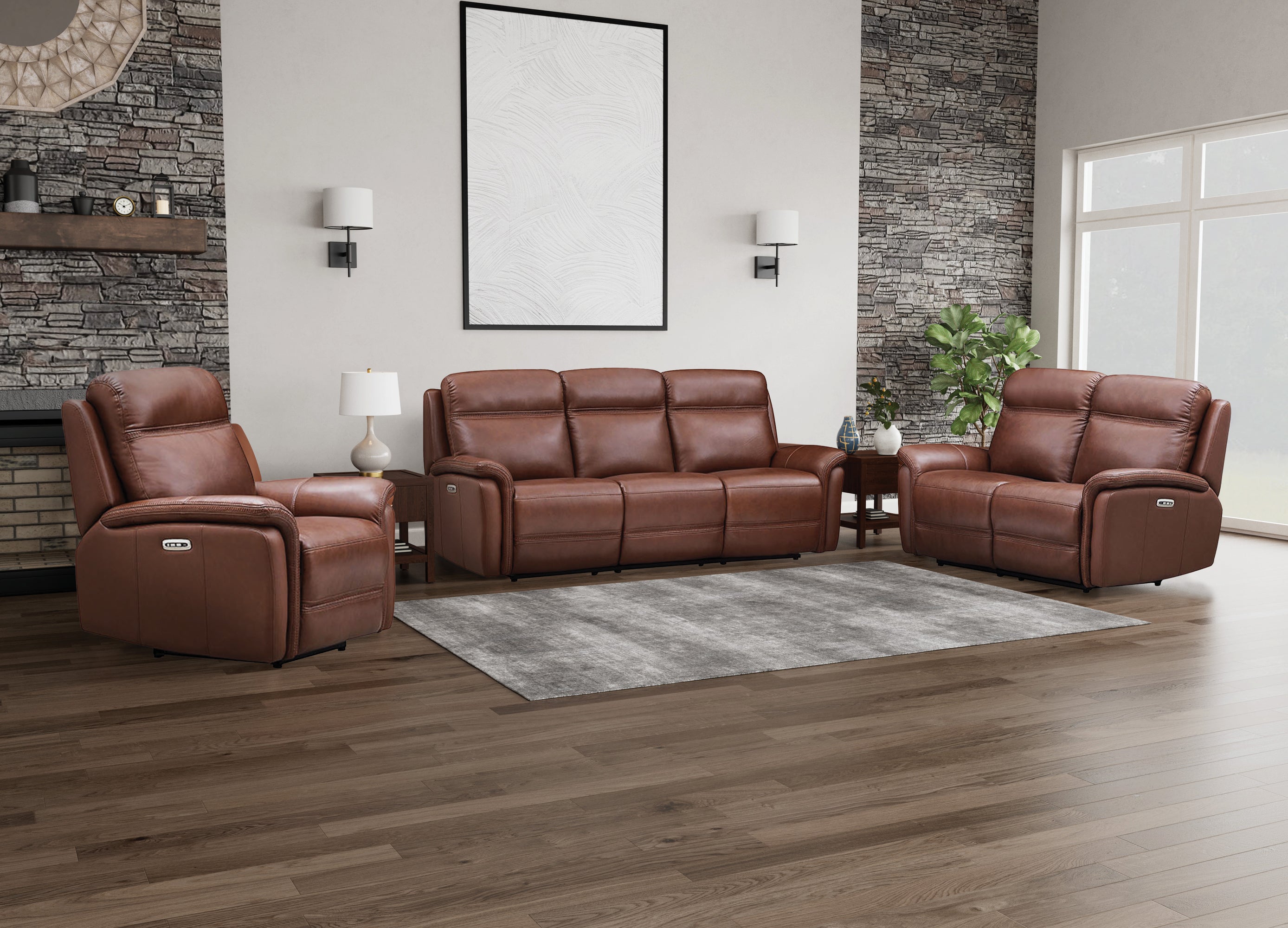 Cascade Power Headrest Zero Gravity Reclining Sofa